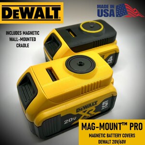 DeWalt Mag-Mount™ PRO Magnetic Battery Wall Mount *Made in USA* -Includes Wall-Mounted Cradle