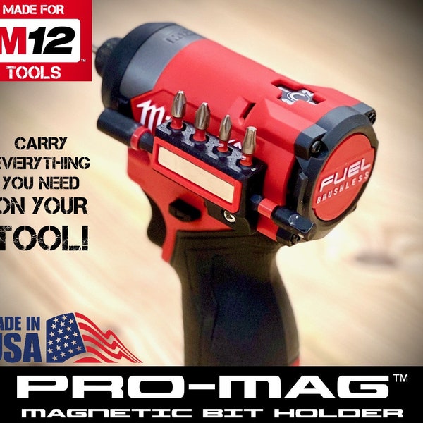 Milwaukee M12 FUEL Pro-Mag™ Magnetic Bit Holder *Made in USA* Works with Gen2 and Gen3