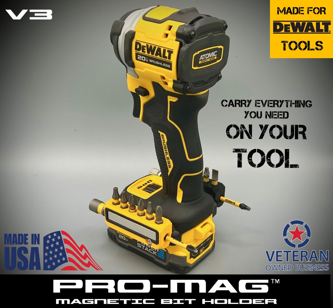 Dewalt 20V Pro mag V3.0 Low Profile Magnetic Bit Holder made in USA Etsy