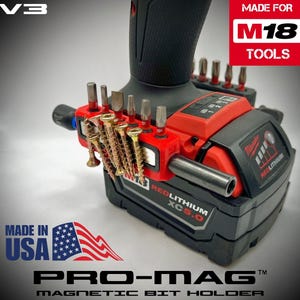 Portapuntas magnético de perfil bajo Milwaukee M18 Pro-Mag™ V3.0 - *Fabricado en EE. UU.*