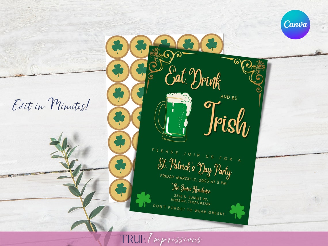 patricks day invitations