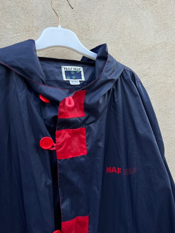 NAF NAF Vintage 90s hooded WINDBREAKER size tu Re… - image 1