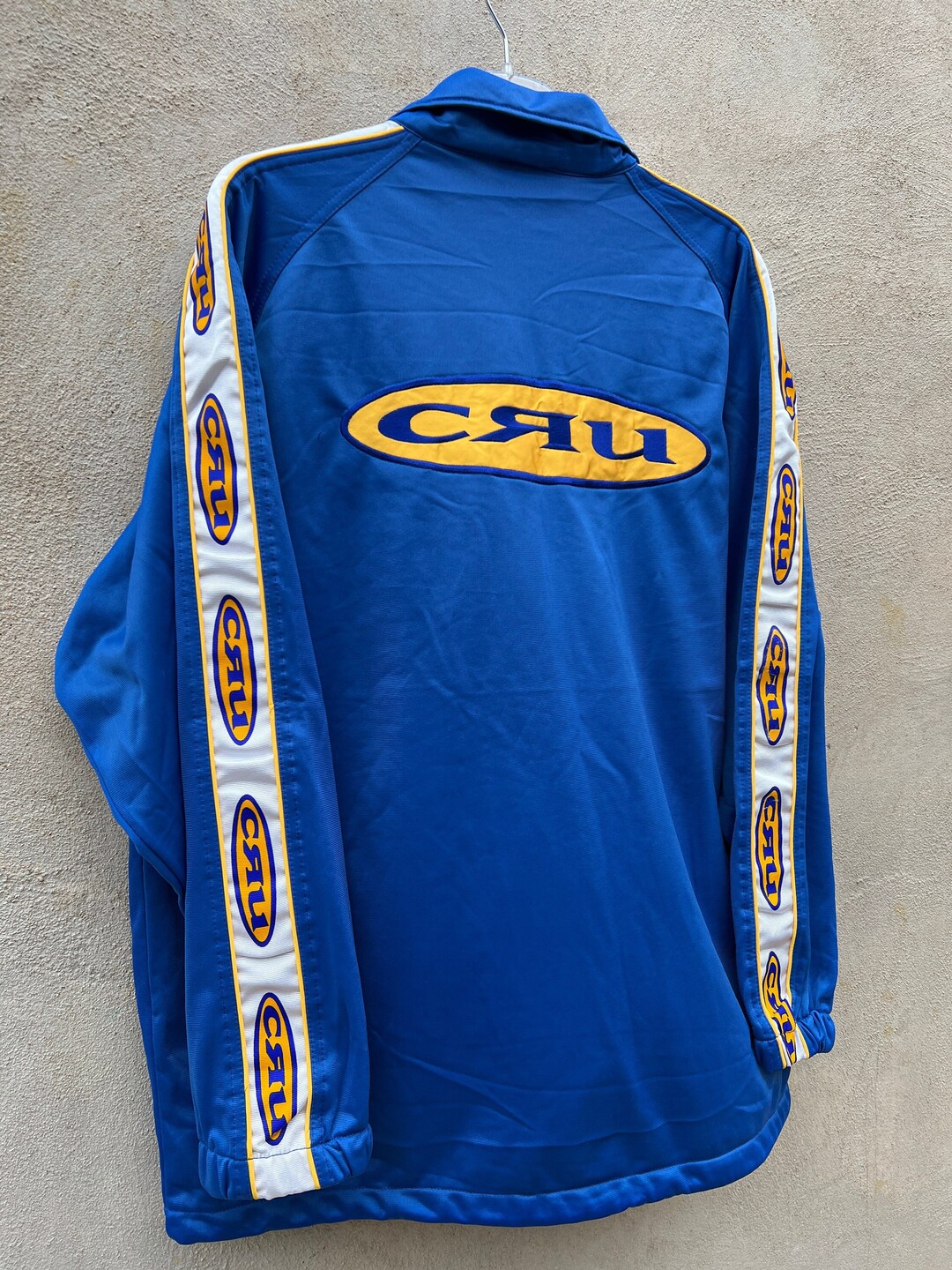 RARE Vintage CRU Design Track Jacket Made in USA 90s Full Zip Side