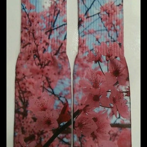 Cherry blossom sublimation socks