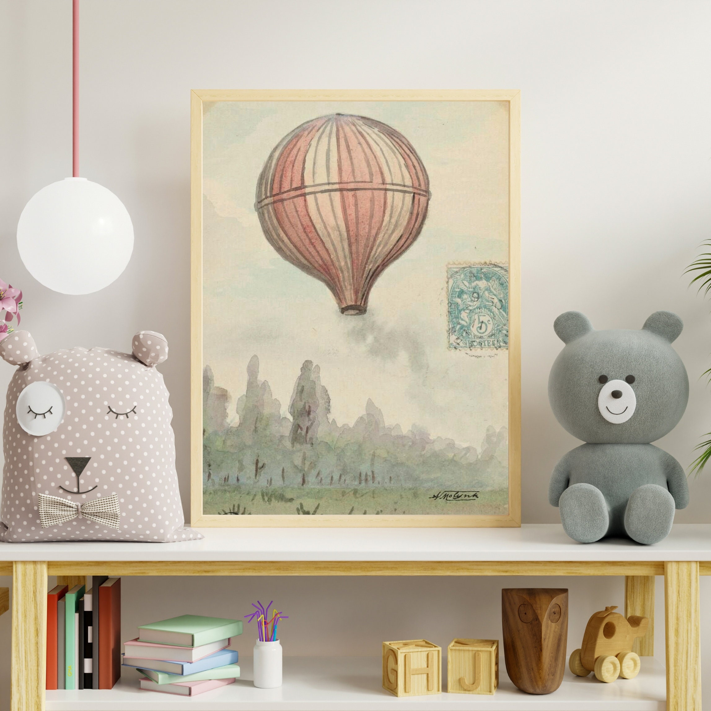 Playroom Printable Gallery Set of 5, Vintage Neutral Nursery Wall Decor ...