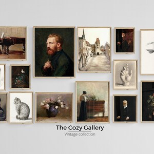 ULTIMATE Dark Academia Gallery 14 printable art, Wall Decor Black and White Vintage decor PRINTABLE