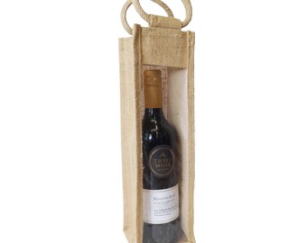 Natural Jute Wine Bottle Gift Bag – Eco-Friendly Packaging