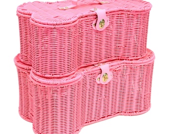 Pink Dog Toy Storage Basket - new puppy gift hamper