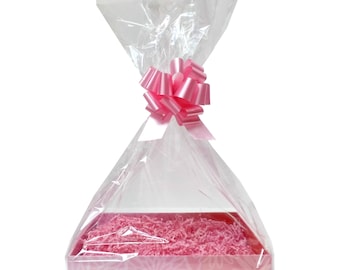 DIY Mother's Day Gift Hamper Kit - Pink Tray, Shred, Bow & Tag