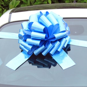 Mega Giant Blue Car Bow – Large Gift Decoration (42cm)