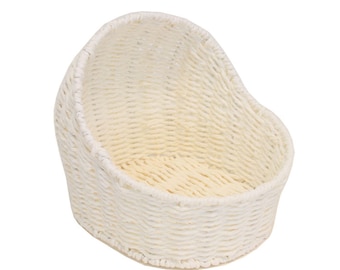 White Baby Bassinet Gift Basket - Baby shower hamper, nursery decoration, storage basket (2 sizes)