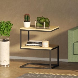 Beistelltisch, Stilvoller C-Förmiger kleiner Tisch, Funktionales und Perfektes Wohngeschenk