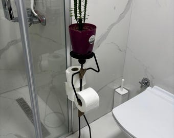 Toilet Paper Holder and Storage, Modern Bathroom Storage and Decor, Functional Bathroom Organization, Handmade Toilet Paper Storage