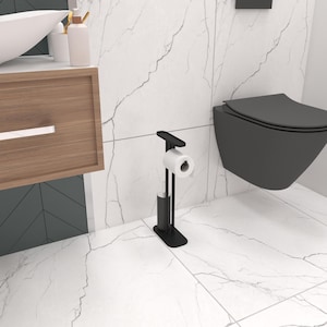 Suporte e armazenamento de papel higiênico, armazenamento e decoração de banheiro moderno, arte em metal feita à mão, organização funcional de banheiro