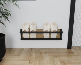 Slipper Rack for Entryway, Minimalist Metal Slipper and Shoe Storage Organizer, Housewarming Gift, Minimalist Shoes Organizer