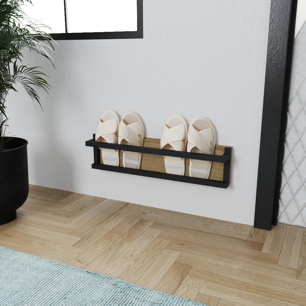 Slipper Rack Design Slipper Rack for Entryway, Minimalist Metal Slipper and Shoe Storage ...