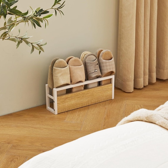 Slipper Shoe Stand Rack Storage, Housewarming Gift,Metal Slipper Holder that Complements Your Home Decor