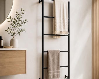 Modern väggmonterad handduksstege | Metallfilthållare för badrum