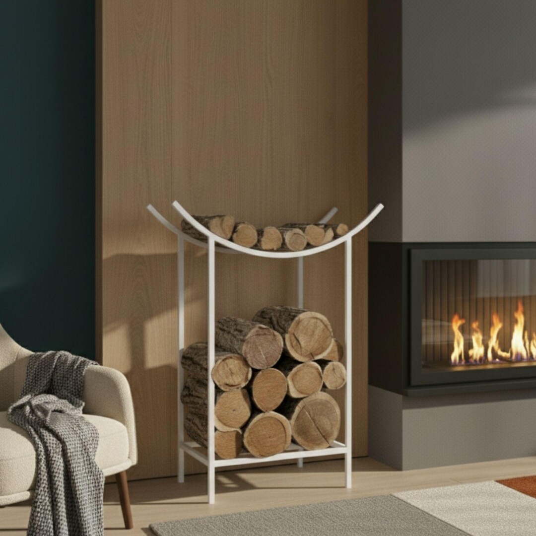 Modern Log Rack Modern Firewood Log Holder Rack, Housewarming Gift - Etsy