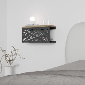 Modern Metal Wall Shelf - Stylish and Functional Home Décor, Modern Laser-Cut Metal Wall Shelf, Housewarming Gift