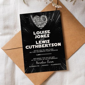 SCI FI Wedding Invitation Only Printable Nerdy Wedding Template Editable and Customizable Space and Sci Fi Digital Download