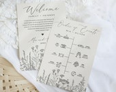 Wedding Welcome Timeline Template Printable Welcome Bag Note Wedding Timeline Order of Events Wedding Itinerary Editable Digital Download