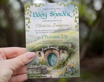 Geeky Baby Shower Invitation Template, Fantasy Invitation Printable, Nerd Baby Shower Invite, Cottagecore Baby Shower, Digital Download