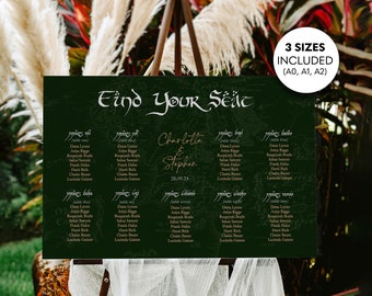 LOTR Wedding Seating Chart Template Nerdy Wedding Middle Earth Table Plan Fantasy Tolkien Wedding Easy to Edit Digital Download Templett