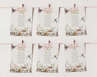 Wedding Seating Chart Template Editable Garden Flowers Wedding Table Seating Board Pegs Cottagecore Wedding Sign Digital Download