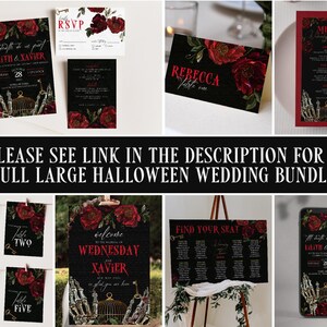 Gothic Halloween Wedding Table Card Bundle: Spooky Seating Plan ...