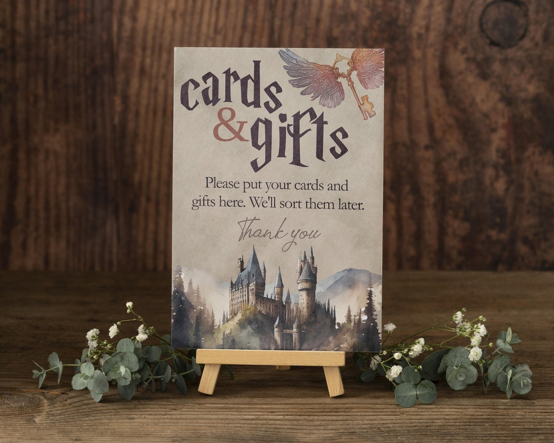 MAGICAL Cards and Gift Sign Printable Wedding Gifts Sign Bridal Shower ...