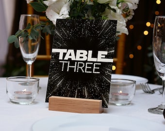 Sci Fi Wedding Table Cards Template Geeky Wedding Table Numbers Nerdy Wedding Printable Table Cards Easy to Edit Digital Download Templett