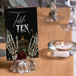 Gothic Halloween Wedding Table Card Bundle: Spooky Seating Plan ...