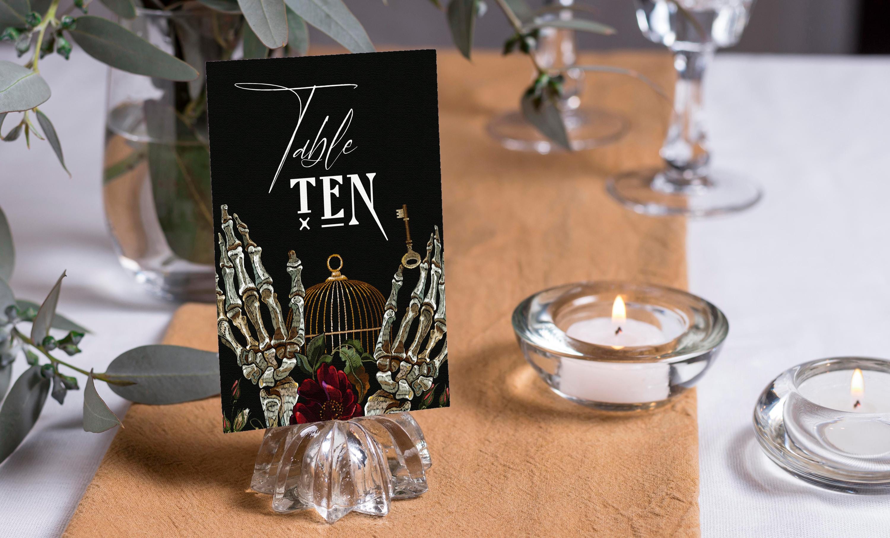 Gothic Halloween Wedding Table Card Bundle: Spooky Seating Plan ...