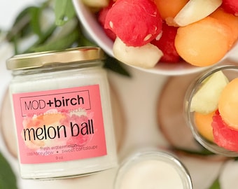 Melon Ball candle | watermelon candle | soy candle | fruit candle | fruity candle | summer candle | spring candle | jar candle | hand poured