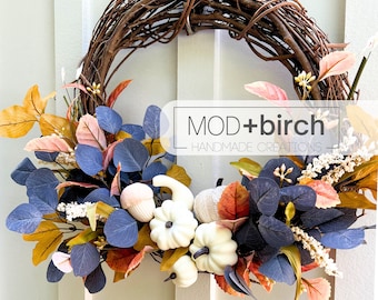 Blue Eucalyptus fall wreath