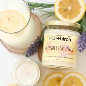 Lavender Lemonade candle | Lemon candle | lemonade candle | lavender candle | sweet candle | soy candle | summer candle | jar candle