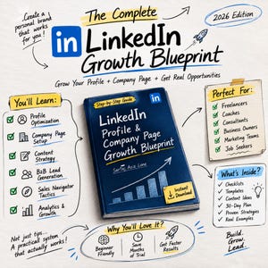 LinkedIn Growth Blueprint 2026 | Profile Optimization, B2B Lead Generation (Digital Download)