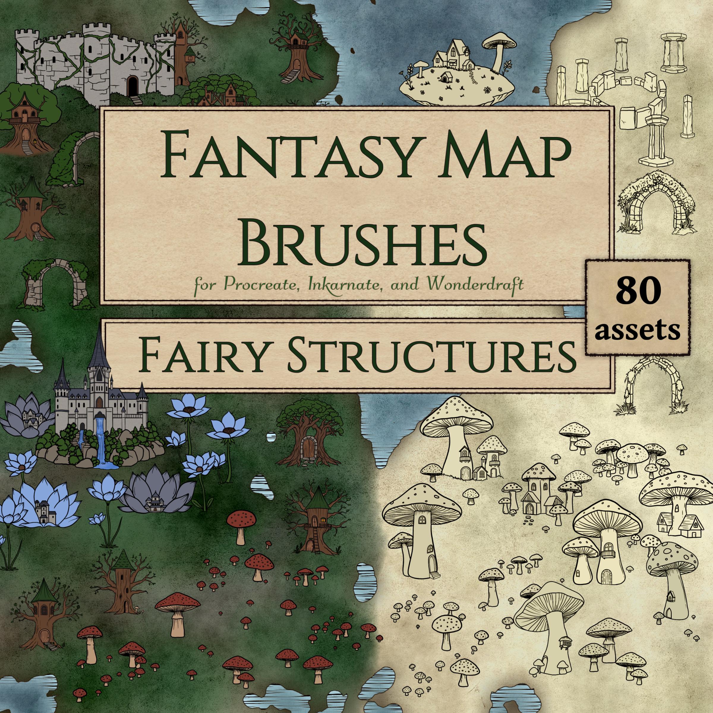 Fantasy Map Brushes & Assets: Fairy Structures | Procreate, Inkarnate ...