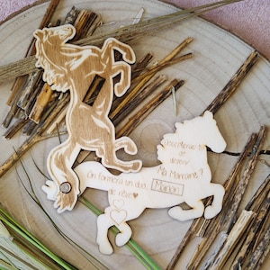 Personalized wooden Godfather/Godmother request with Horse model