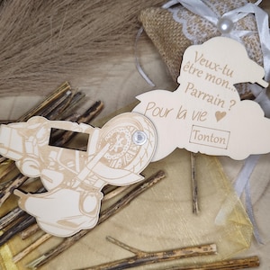 Request for personalized wooden Godfather/Godmother with cruiser motorcycle model