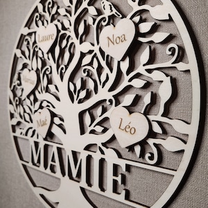 Personalized tree of life for grandma with heart