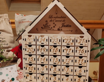Personalized wooden advent calendar