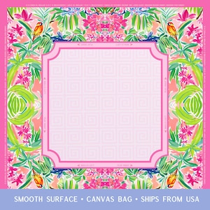 PRE ORDER Mahjong Mat with Canvas Bag – Chinoiserie Song Bird | Neoprene Instructional Table Mat | Smooth Top | 3mm Premium Thickness |Gift image 2