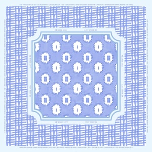 Mahjong Mat – Chinoiserie Blue and White | Mahjong Table Mat with Instructional Guide | Blue & White Game Mat + Storage Bag