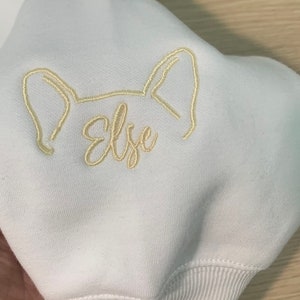 Embroidered Custom Dog Ear with Name, Custom Dog Dad Gift Father's Day, Pet Gift for Him, I Wear My Heart On My Sleeve with Dog Names