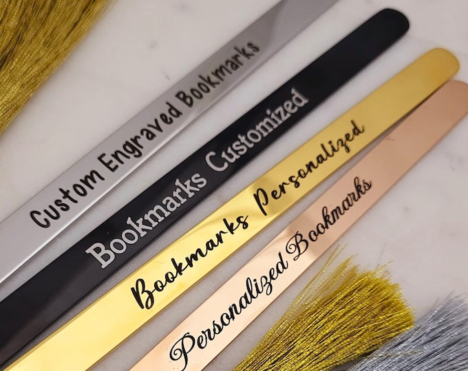 Custom Logo / Text Bookmark. Gift for Book Lovers for Women Men Kids. Beautiful Christmas Gift Custom Made Bookmark Gift with Tassels