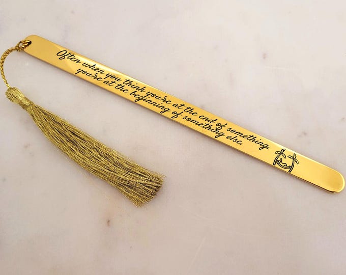 Retirement Bookmark for Men Women Coworkers. Often when you think you are at the end of something, you are at the beginning of something.