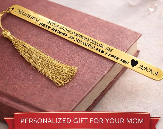 Best Mummy Bookmark, Personalized Book marks  With gift pouch, Custom Gift For Mum, Mummy, Mama, Small Sentimental Mother's Day Gift