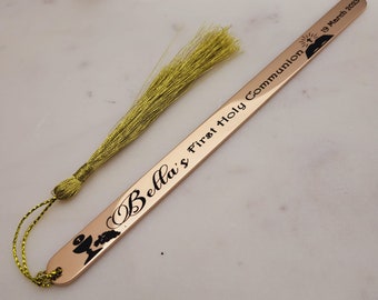 Customized First Communion Bookmarks FOR Girls Boys. Baptism Gift, Confirmation gift, Custom Bookmark.